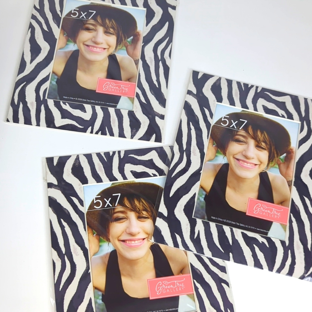 Green Tree Gallery 3 New Photo Mats Zebra Stripe 8x10 5x7